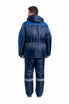 Куртка зимняя для инженера NEW (тк.Оксфорд), т.синий/васильковый